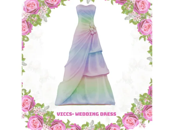VICCS_RAINBOW WEDDING DRESS- Gift for The New Update