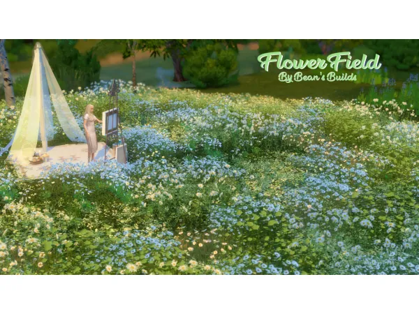 Mix Flower Field by Bean's Builds - The Sims 4 Custom Content