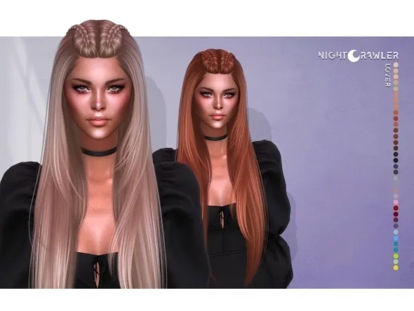 Alpha nightcrawler lover hair - The Sims 4 Custom Content
