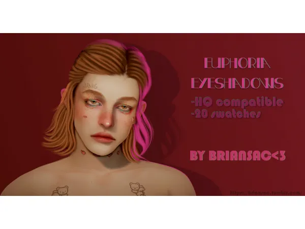 Maxis Match Euphoria_EyeShadows_by_Briansac - The Sims 4 Custom Content