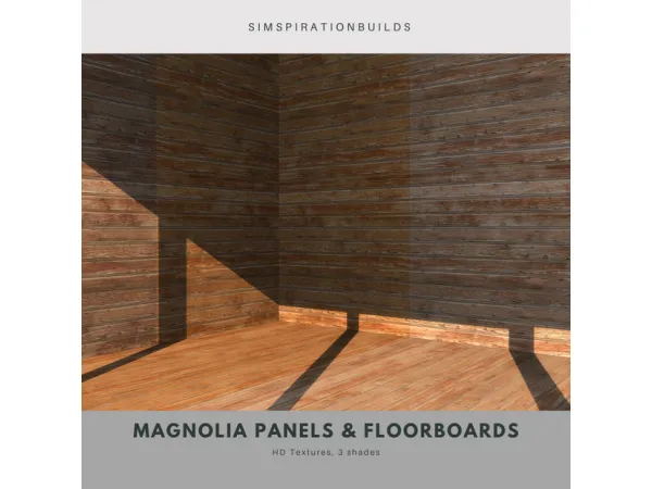 Mix Magnolia Wall Panels Matching Floorboards by simsfinds - The Sims 4 Custom Content