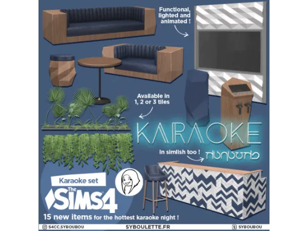 Alpha Karaoke set - The Sims 4 Custom Content