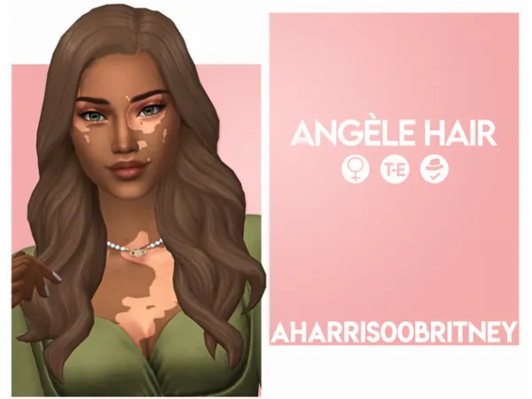 Maxis Match Angèle Hair by aharris00britney - The Sims 4 Custom Content