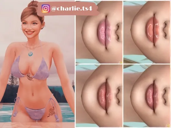 Alpha Shiny Lipsticks - The Sims 4 Custom Content