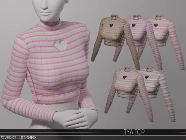 Alpha Tya Top - The Sims 4 Custom Content