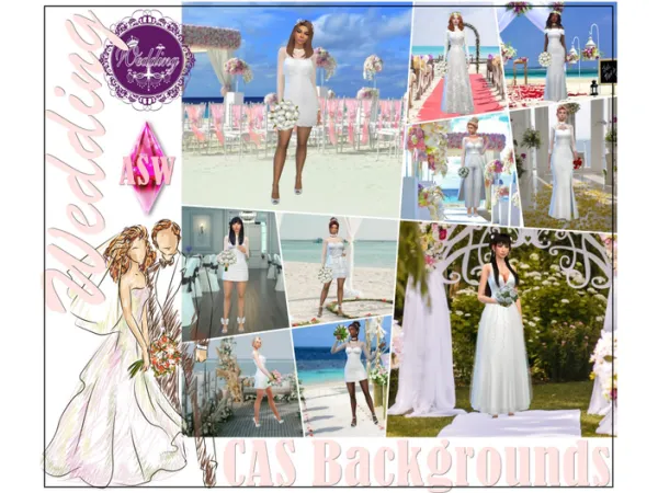 Maxis Match CAS Backgrounds Wedding 2022 by Annett's Sims 4 Welt ASW - The Sims 4 Custom Content