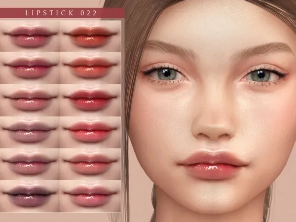 Mix Lipstick 022 - The Sims 4 Custom Content