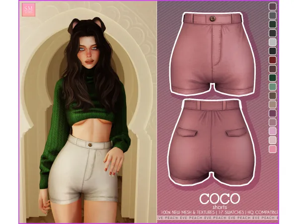 Mix Coco Shorts - The Sims 4 Custom Content