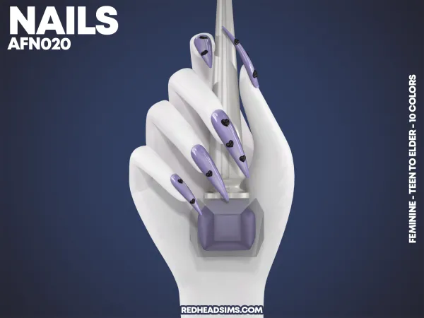 Alpha AF NAILS N020 - The Sims 4 Custom Content