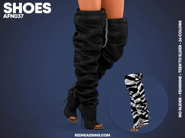 Alpha AF SHOES N037 NO SLIDER - The Sims 4 Custom Content