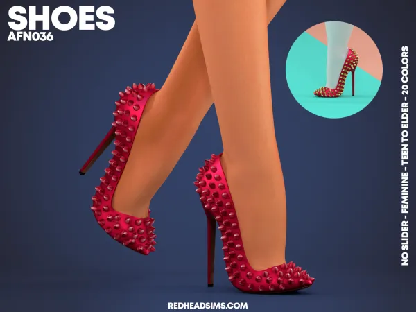 Alpha AF SHOES N036 NO SLIDER by redheadsims - The Sims 4 custom content