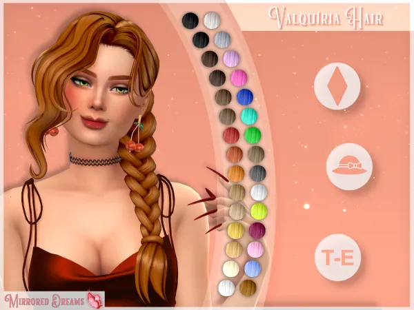 Maxis Match Valquiria Hair - The Sims 4 Custom Content