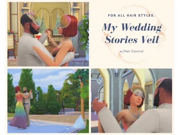 Maxis Match My Wedding Stories Veil by aith - The Sims 4 Custom Content
