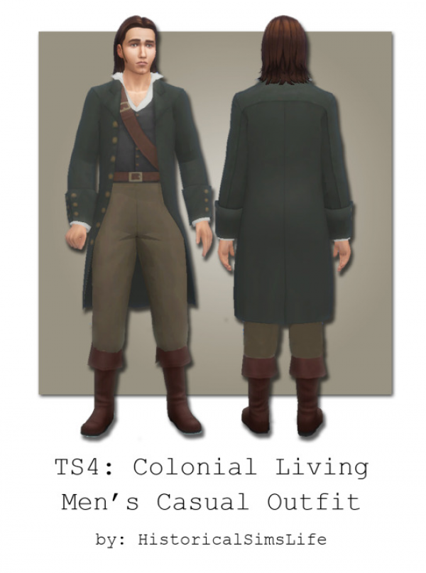 Maxis Match Colonial Living Mens Casual Outfit by simsfinds - The Sims 4 Custom Content