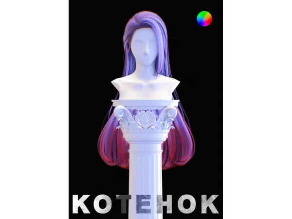 Alpha Cherry Hair by kotehoksims - The Sims 4 Custom Content