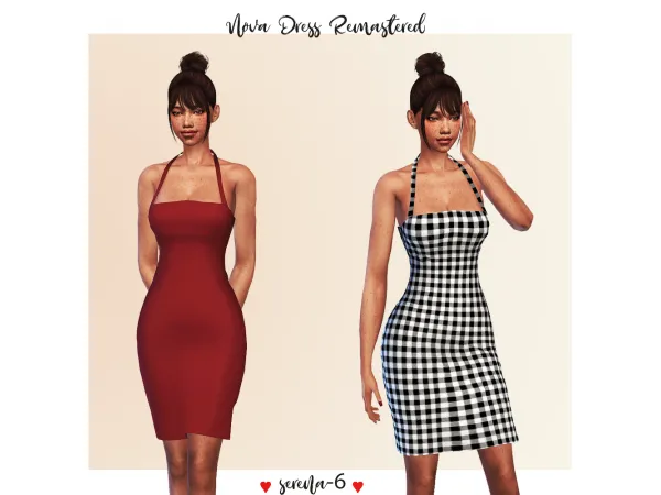 Maxis Match Nova Dress Remasterd - The Sims 4 Custom Content