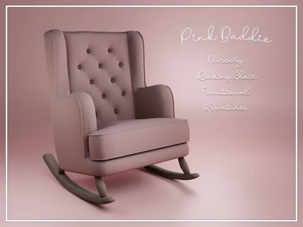 Alpha Functional nursery Rocking Chair - The Sims 4 Custom Content
