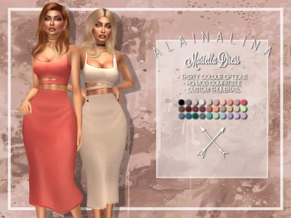 Maxis Match Mariella Dress - The Sims 4 Custom Content