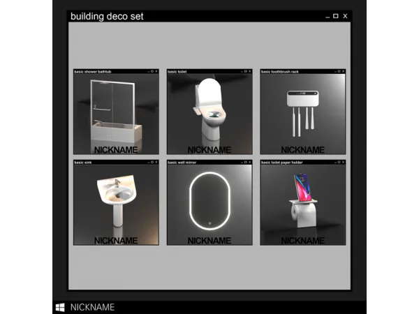 basic bathroom set by give me a nickname