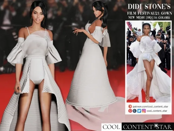 Alpha Didi Stone's Gown cool_content_star - The Sims 4 Custom Content