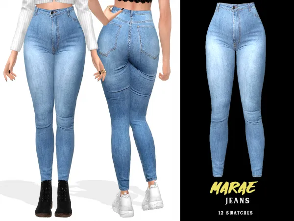 Alpha Marae Jeans - The Sims 4 Custom Content
