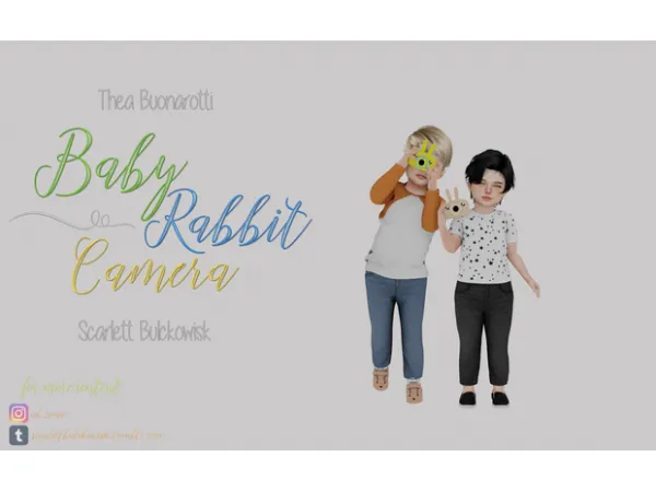 Mix [Scarlett Bulckowisk] Baby Rabbit Camera - The Sims 4 Custom Content