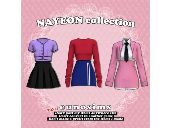 Alpha NAYEON collection by euno sims - The Sims 4 Custom Content