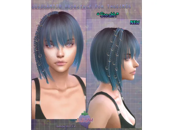 Alpha Jujujam038 Hair - The Sims 4 Custom Content