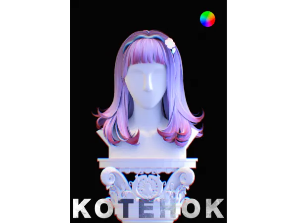 Alpha Sim Hair by kotehoksims - The Sims 4 Custom Content