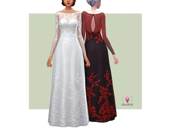 Maxis Match Amorosa Dress by cloudcat - The Sims 4 Custom Content