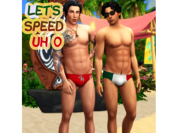 Maxis Match Beach Speedos by JadeScorpion - The Sims 4 Custom Content