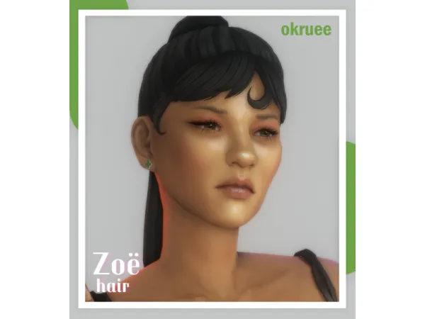 Maxis Match zoë hair by okruee - The Sims 4 Custom Content