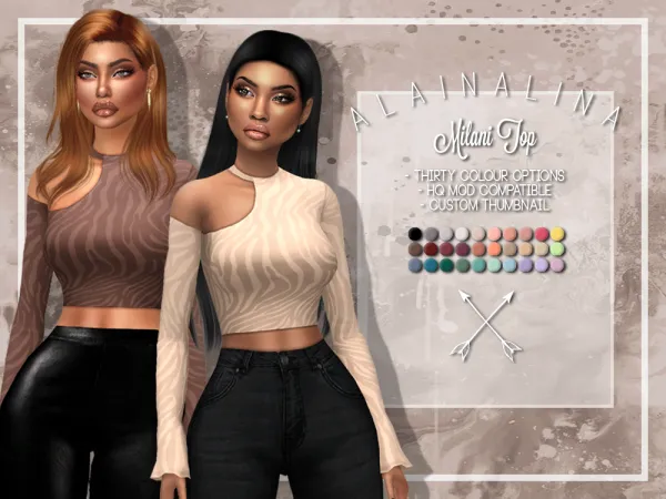 Maxis Match Milani Top - The Sims 4 Custom Content