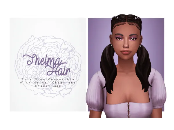 Maxis Match Thelma Hair by IsJao - The Sims 4 Custom Content