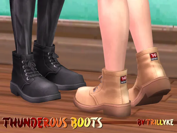 Maxis Match Thunderous Boots by Trillyke - The Sims 4 Custom Content