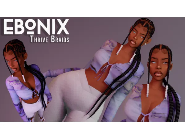 Alpha Thrive Braids by EbonixSims - The Sims 4 Custom Content