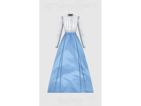 Mix [Lonelyboy] Little Women Amy's Dress Set - The Sims 4 Custom Content