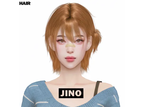 Alpha [JINO] HAIR 11 - The Sims 4 Custom Content