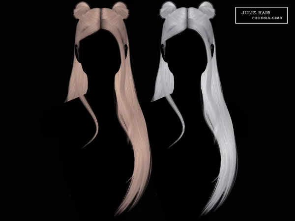 Alpha Julie Hair - The Sims 4 Custom Content