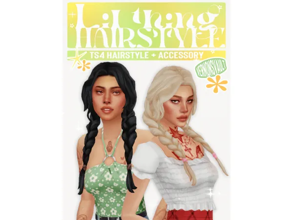 Maxis Match LIL THING HAIRSTYLE CUSTOM CONTENT by vernonsvault - The Sims 4 Custom Content
