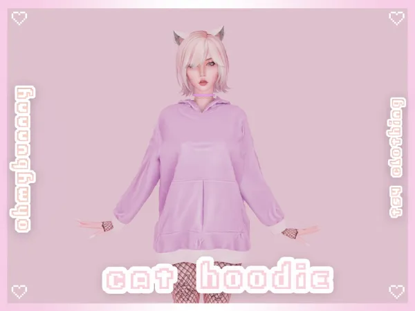 Alpha cat hoodie - The Sims 4 Custom Content