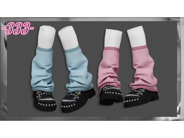 Alpha Pile socks shoes by san33sims - The Sims 4 Custom Content