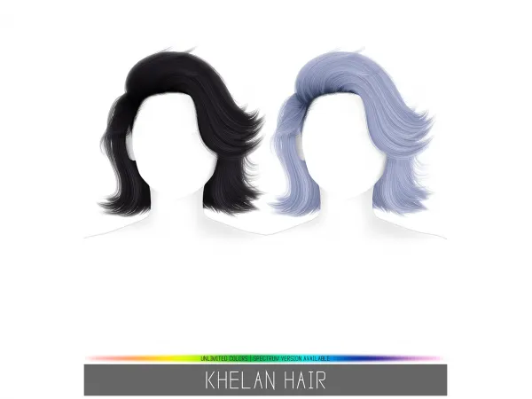 Alpha KHELAN HAIR - The Sims 4 Custom Content
