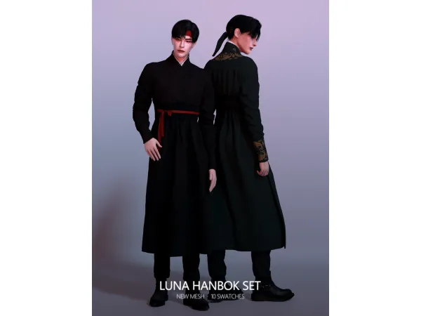 Alpha Luna Hanbok Set by RONA_SIMS - The Sims 4 Custom Content