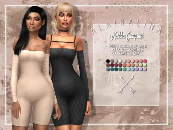 Maxis Match Neshka Jumpsuit - The Sims 4 Custom Content