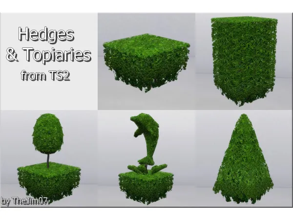 Mix Hedges Topiaries from by TheJim07 - The Sims 4 Custom Content