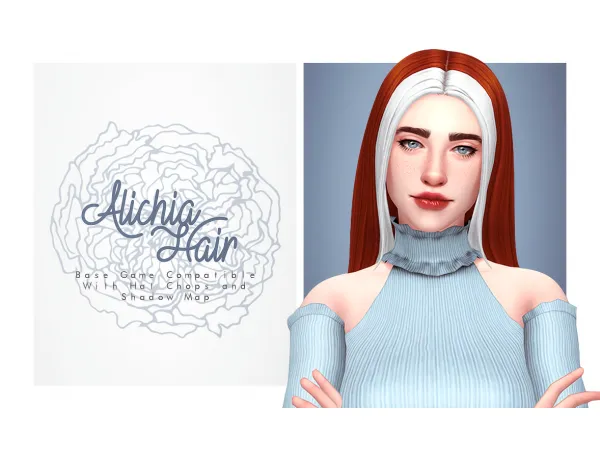 Maxis Match Alichia Hair by IsJao - The Sims 4 Custom Content