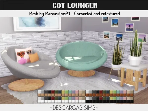 Alpha Cot Lounger - The Sims 4 Custom Content