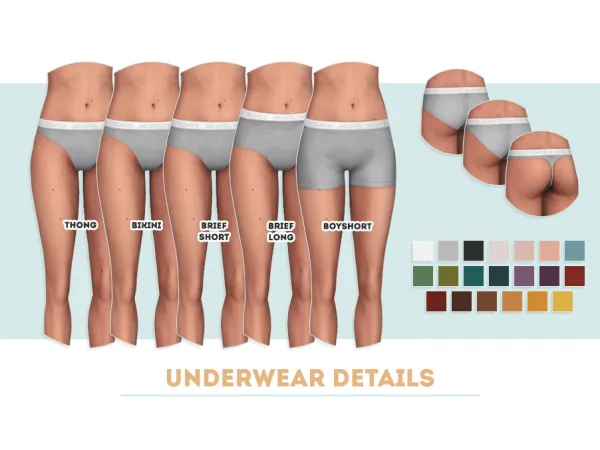 Maxis Match SOLSTAR Underwear for Women by Solistair - The Sims 4 Custom Content