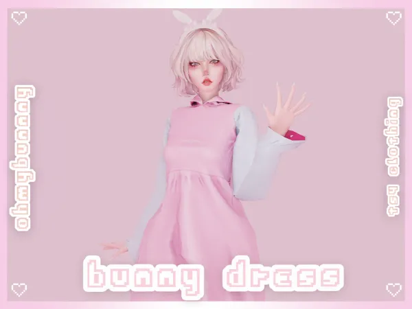 Alpha bunny dress - The Sims 4 Custom Content